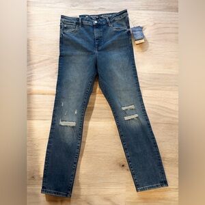 H&M Womens Skinny Jeans Size XL NWT Ultra High Waist Ankle Blue Denim Stretch